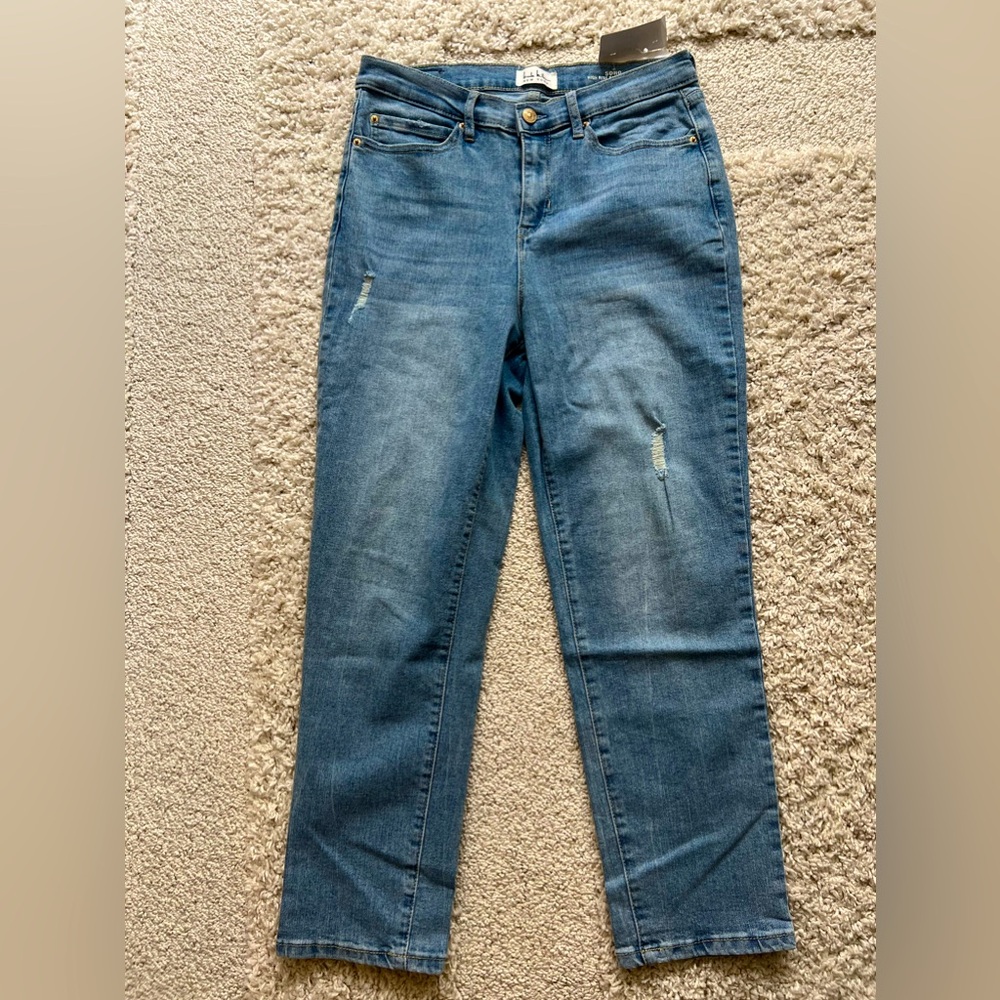 Nicole Miller SoHo Rise Slim Straight Jeans in size 8